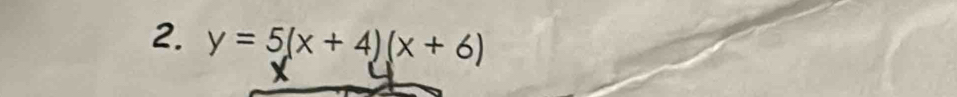 y=5(x+4)(x+6)