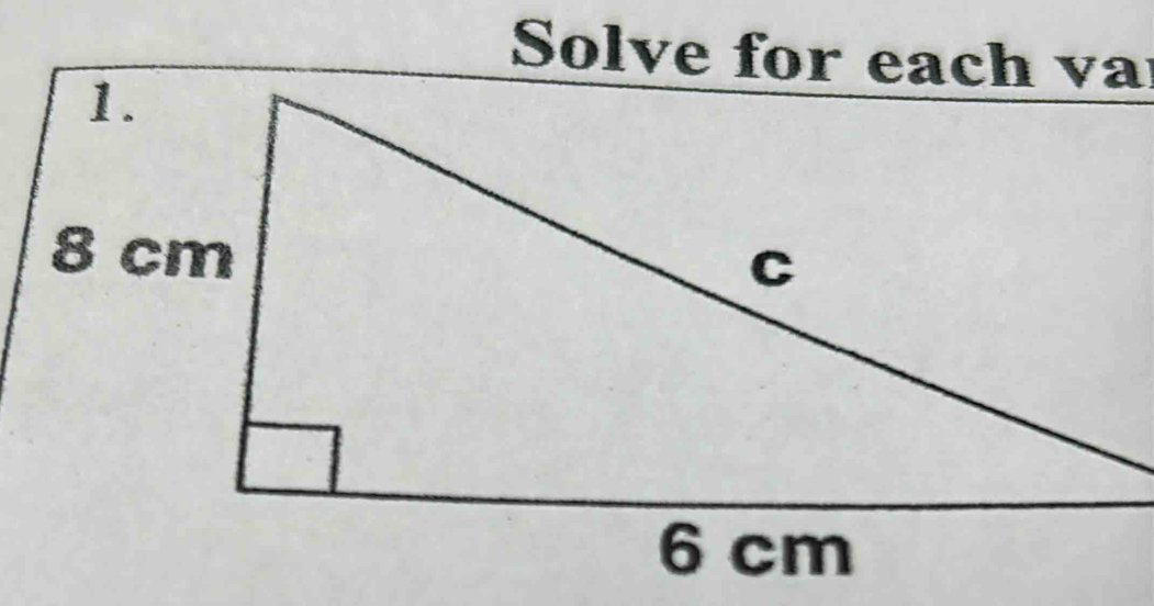 Solve for each va