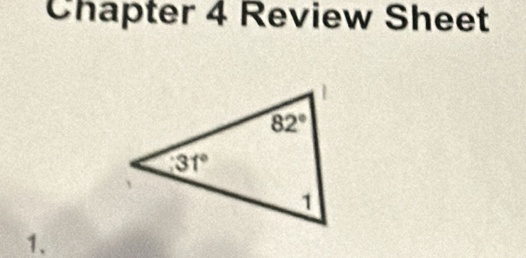 Chapter 4 Review Sheet
1、