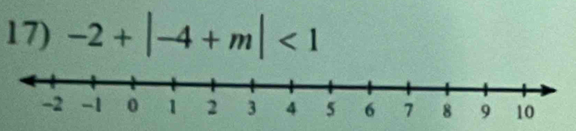 -2+|-4+m|<1</tex>