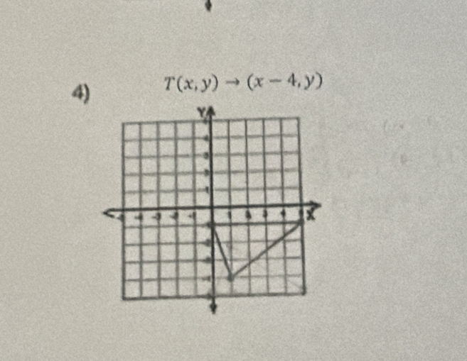 T(x,y)to (x-4,y)