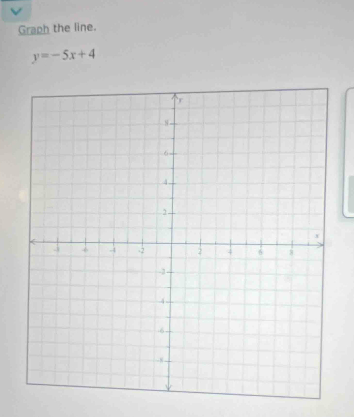 Graph the line.
y=-5x+4