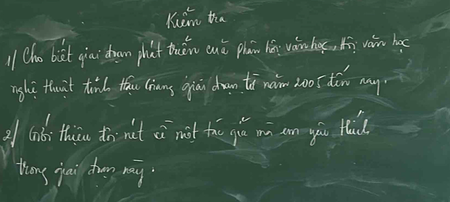 Kiém tha 
/ Cho biet giai doon phat thǒn nú plan há váwhes, xi ván ha 
nghi thuat thin thau liang giān drn tì nám zo0 dǎn my 
2 (abi thiāu do nut a not tho giùā on cn yòu fa 
tiong giai trn way.