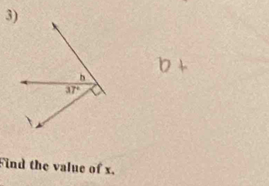 +
Find the value of x.