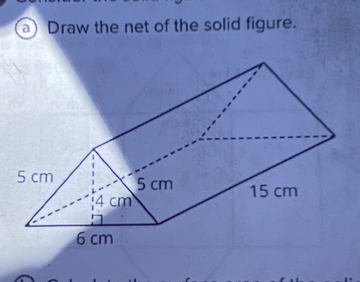 Draw the net of the solid figure.