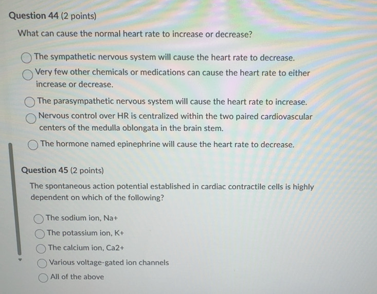 Solved: What can cause the normal heart rate to increase or decrease ...