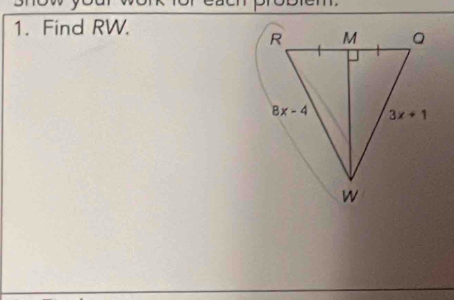 Find RW.