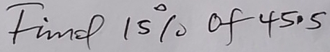 Find 15 10 of 45. 5