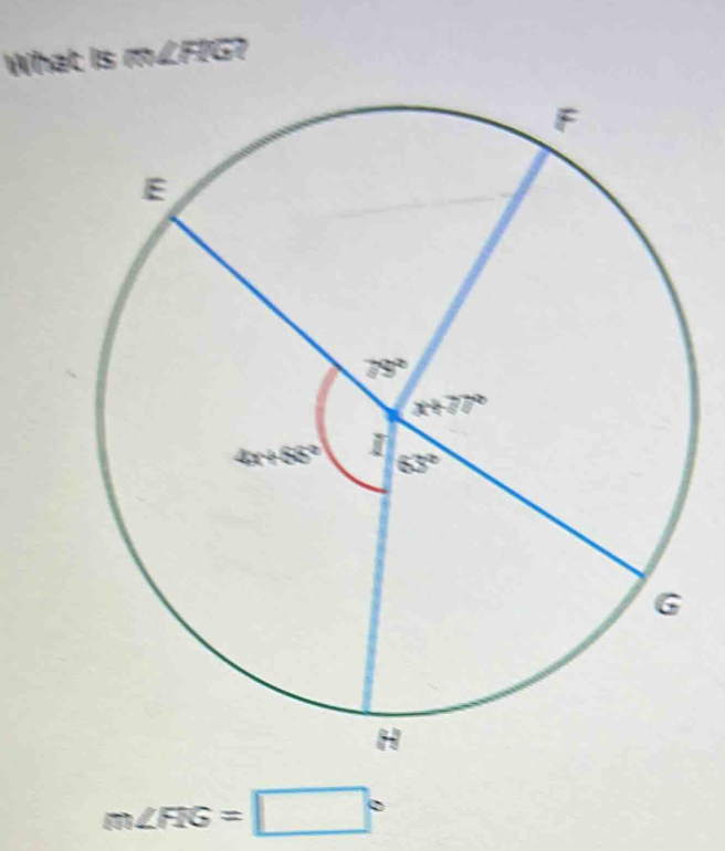 What is m∠ FIG ?
m∠ FIG=□°