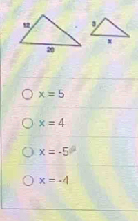 x=5
x=4
x=-5
x=-4