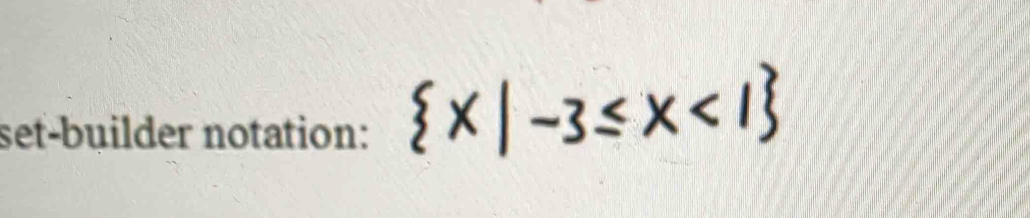 set-builder notation: