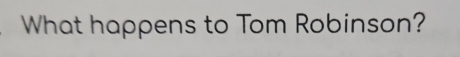 What happens to Tom Robinson?