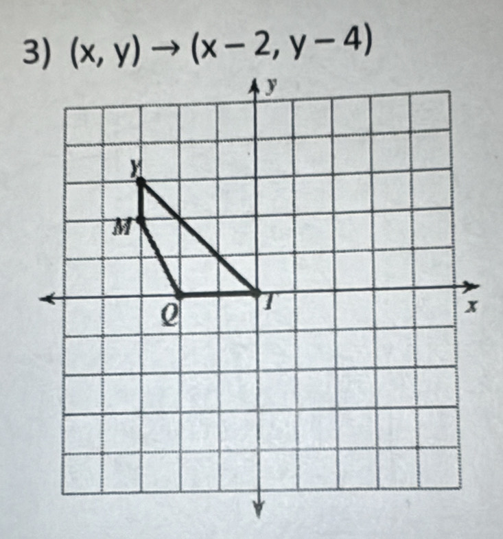 (x,y)to (x-2,y-4)