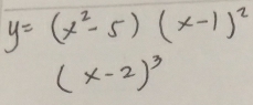 y=(x^2-5)(x-1)^2
(x-2)^3