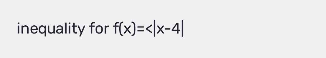 inequality for f(x)=