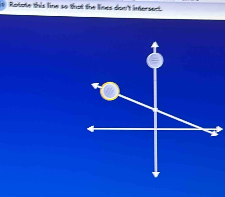 Solved: it) Rotate this line so that the lines don't intersect. [Math]