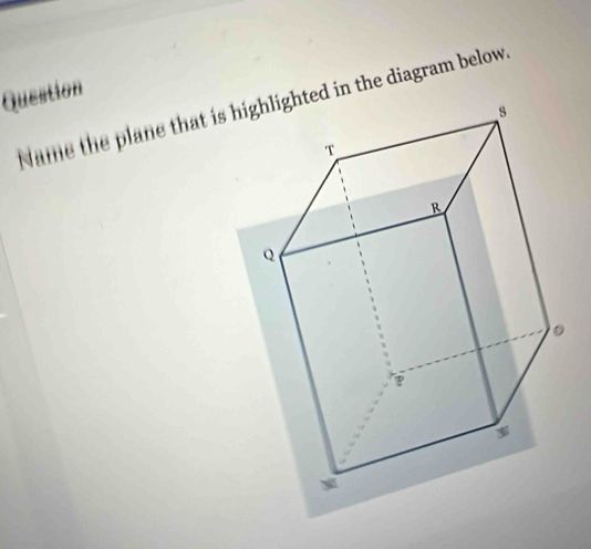 Question 
Name the plane that id in the diagram below.