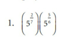 (5^(frac 2)7)(5^(frac 5)6)