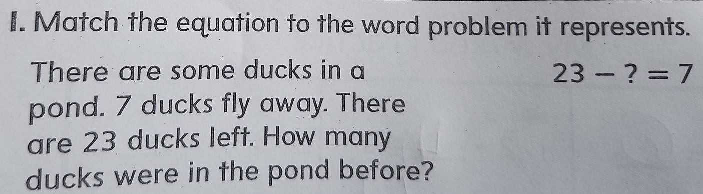 Solved: Match the equation to the word problem it represents. There are ...