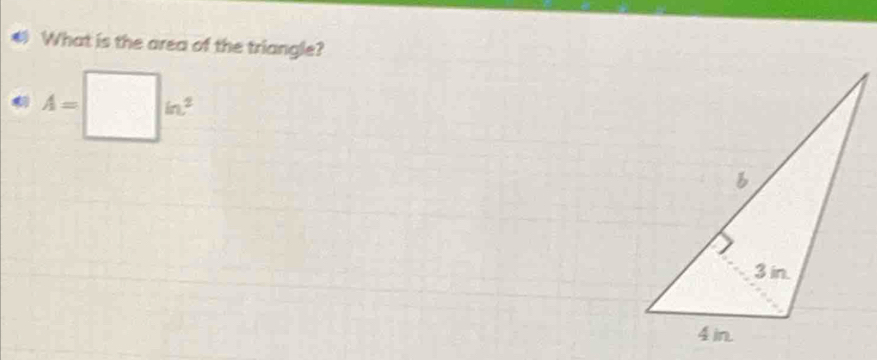 What is the area of the triangle?
|
A= ln ^2
| □ 