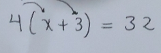 4(x+3)=32