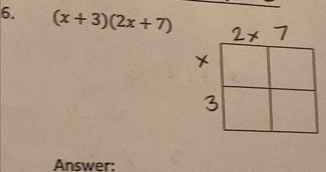 (x+3)(2x+7)
Answer: