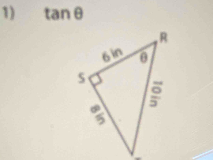 tan θ