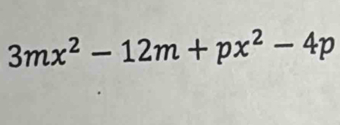 3mx^2-12m+px^2-4p