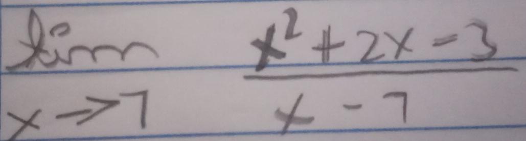 limlimits _xto 7 (x^2+2x-3)/x-7 