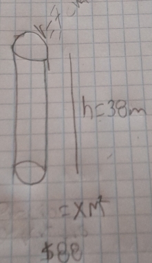 55
h=38m
=xm^2
tBe