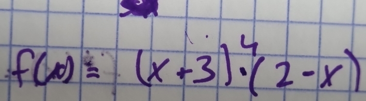 f(x)=(x+3)^4· (2-x)