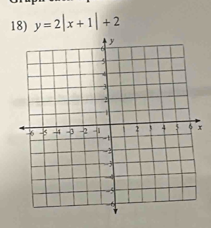 y=2|x+1|+2