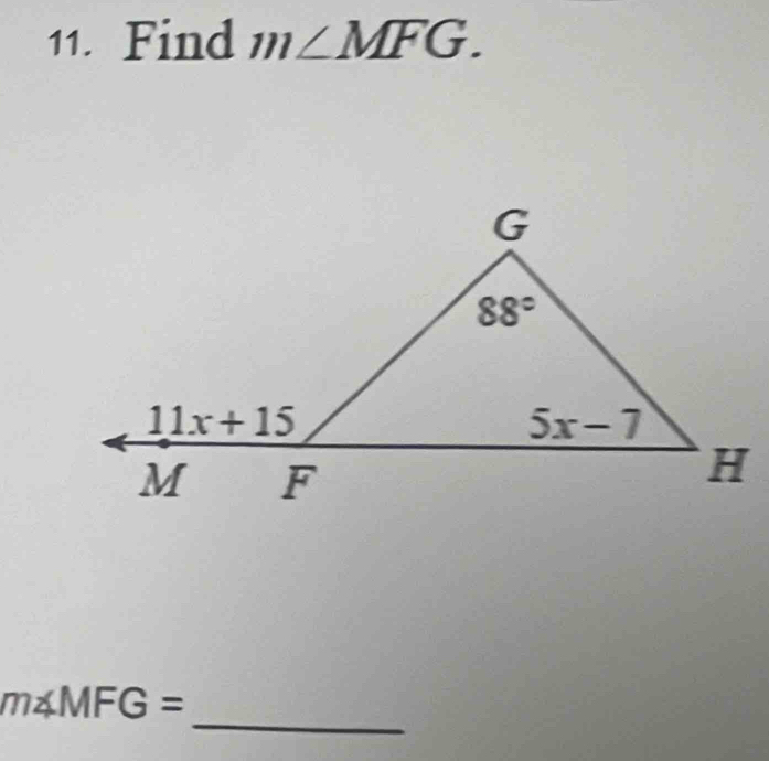 Find m∠ MFG.
_
m∠ MFG=