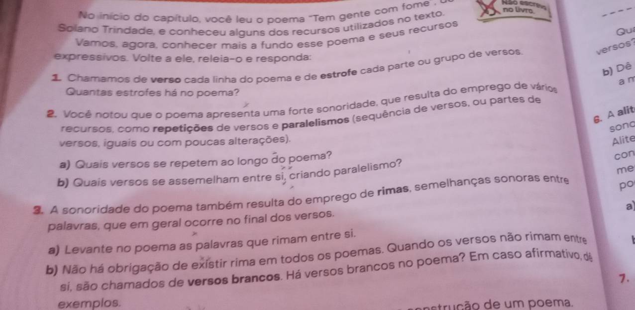 No início do capítulo, você leu o poema 