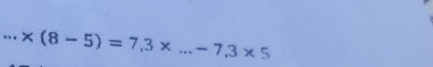 ...* (8-5)=7.3* ...-7.3* 5