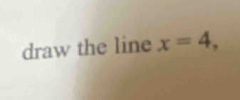 draw the line x=4,