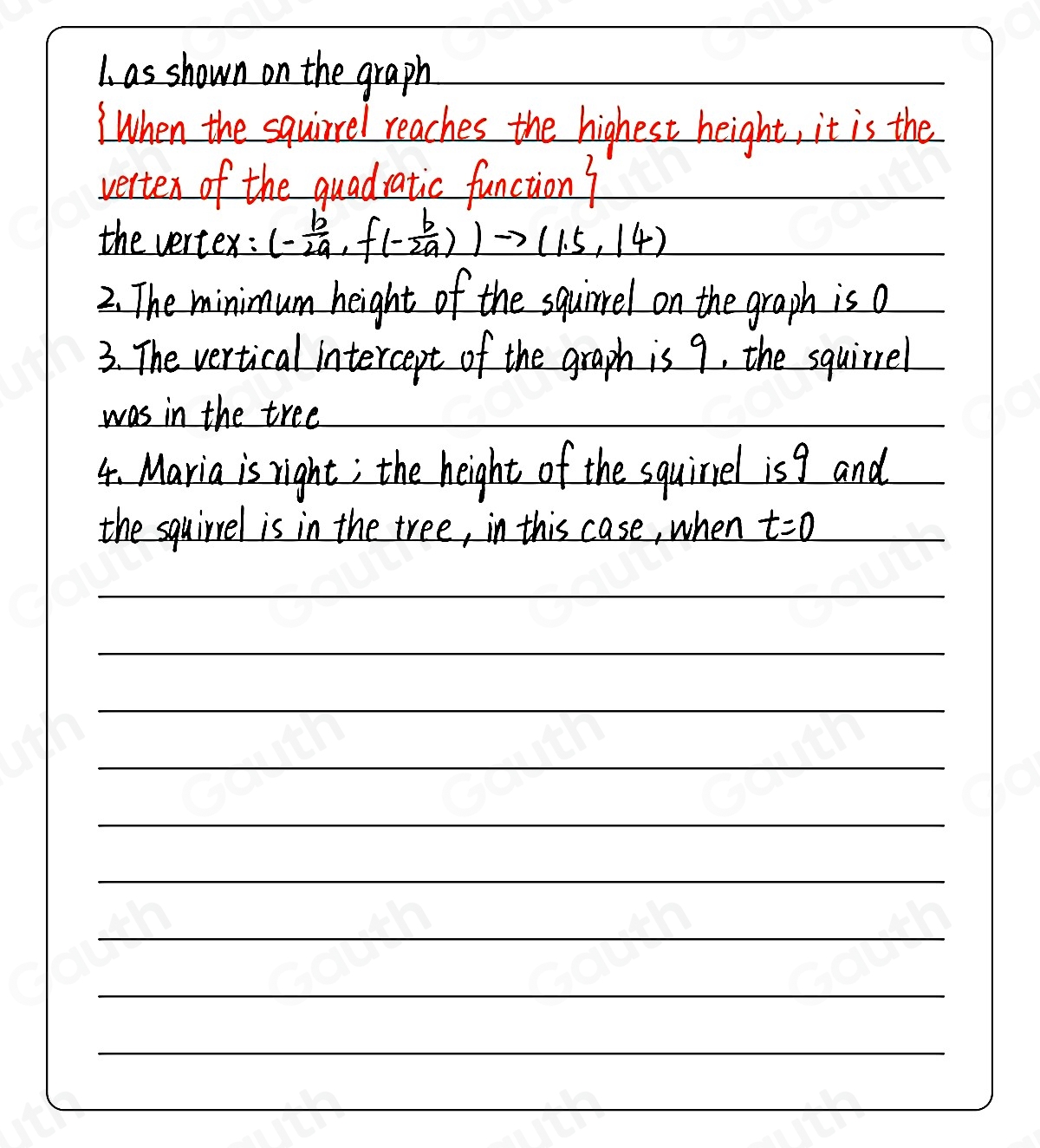 Solved: Lesson 6: Cool Down: The Squirrel A squirrel runs up and down a ...