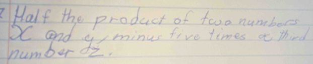 ? Half the product of two numbers