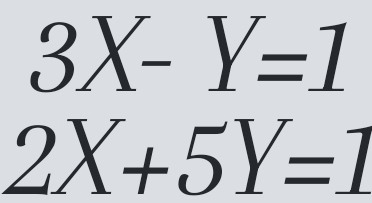 2X+5Y=1