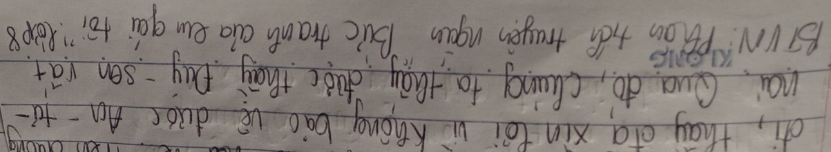 Tew dang 
di, thāy oa xin toi vì Khong bāo vè duǒc An-tā- 
nai Qua do, cluing to thā duòc thāi Day-sen vàt 
BiVMPCn td tragen ugàn `Bic trant alo eu qái tòi p