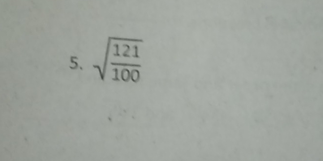 sqrt(frac 121)100