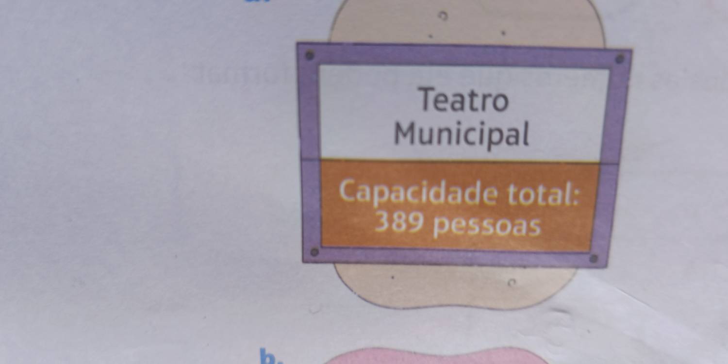 Teatro 
Municipal 
Capacidade total:
389 pessoas 
o 
b.