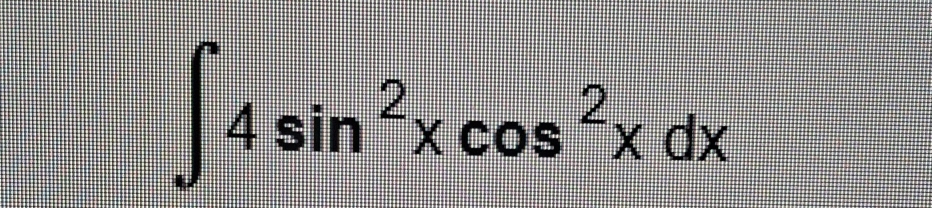 ∈t 4sin^2xcos^2xdx