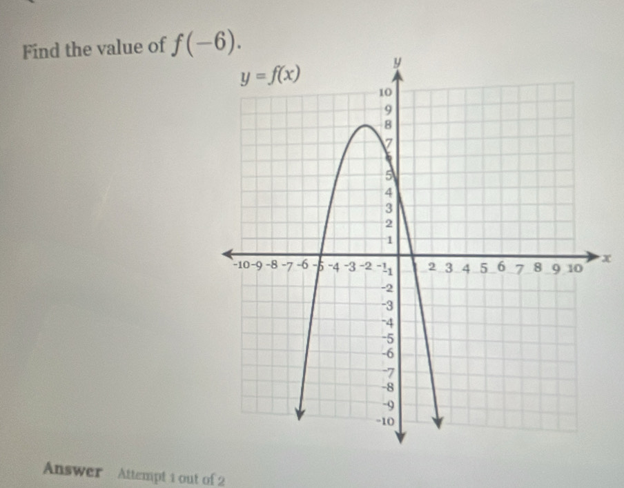 Find the value of 
x
Answer Attempt 1 out of 2