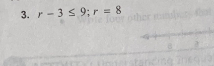 r-3≤ 9; r=8