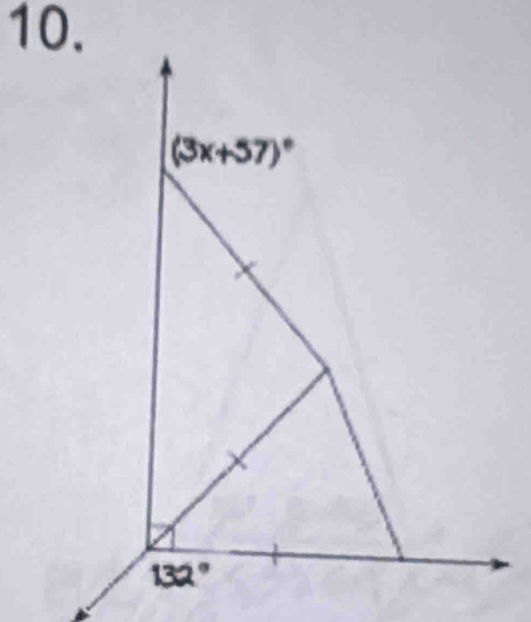 (3x+57)^circ 
132°