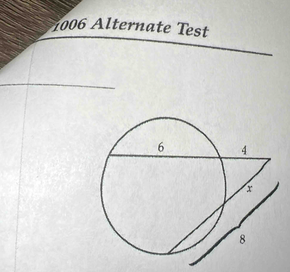 1006 Alternate Test