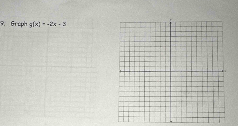 Graph g(x)=-2x-3