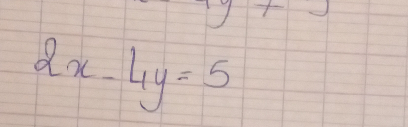 2x-4y=5