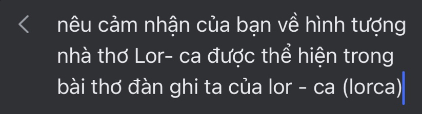 nêu cảm nhận của bạn về hình tượng 
nhà thơ Lor- ca được thể hiện trong 
bài thơ đàn ghi ta của lor - ca (lorca)